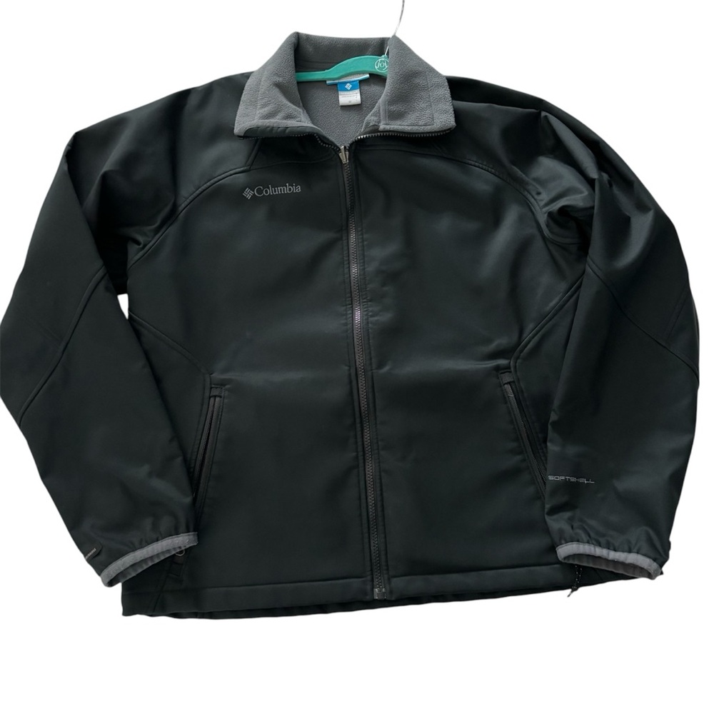 Columbia Interchange Men’s Blackk Soft Shell Jacket Omni Shield Full Zip Black M